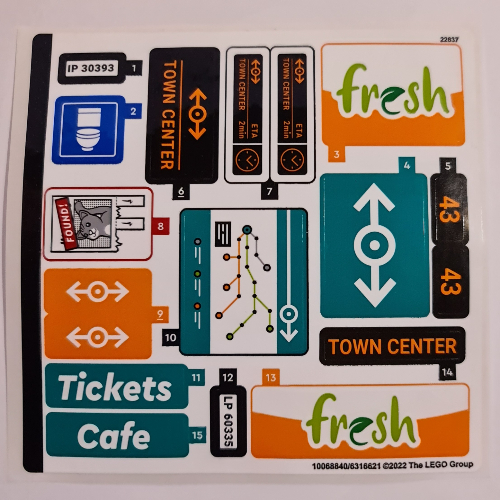 Visuel indicatif Rebrickable de Feuille d’autocollants pour le set 60335-1 (Sticker Sheet for Set 60335-1)