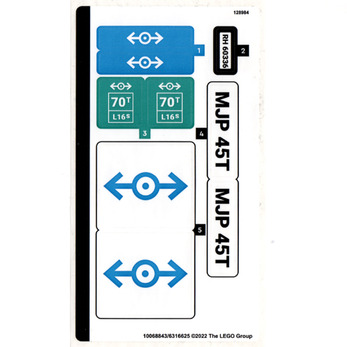 Visuel indicatif Rebrickable de Feuille d’autocollants pour le set 60336-1 (Sticker Sheet for Set 60336-1)