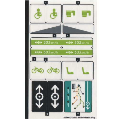 Visuel indicatif Rebrickable de Feuille d’autocollants pour le set 60337-1 (Sticker Sheet for Set 60337-1)