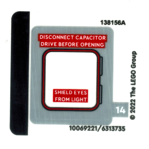 Visuel indicatif Rebrickable de Feuille d'autocollant 2 pour coffret 10300-1 (Sticker Sheet 2 for Set 10300-1)