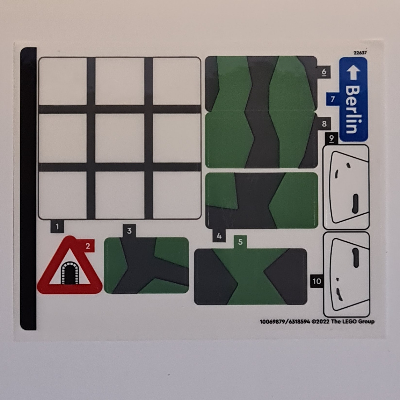 Visuel indicatif Rebrickable de Feuille d’autocollants pour le set 77012-1 (Sticker Sheet for Set 77012-1)