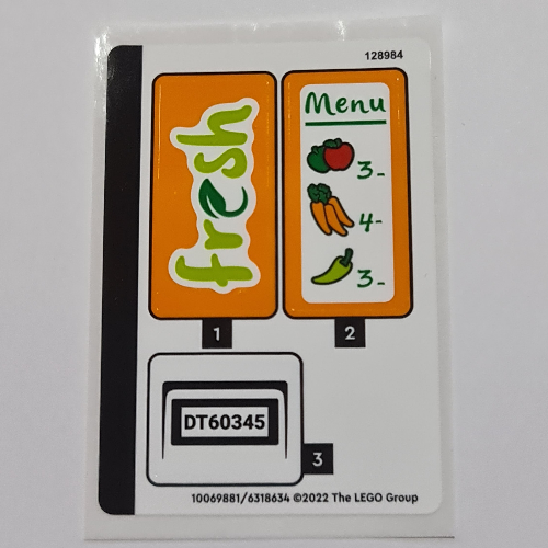 Visuel indicatif Rebrickable de Feuille d’autocollants pour le set 60345-1 (Sticker Sheet for Set 60345-1)