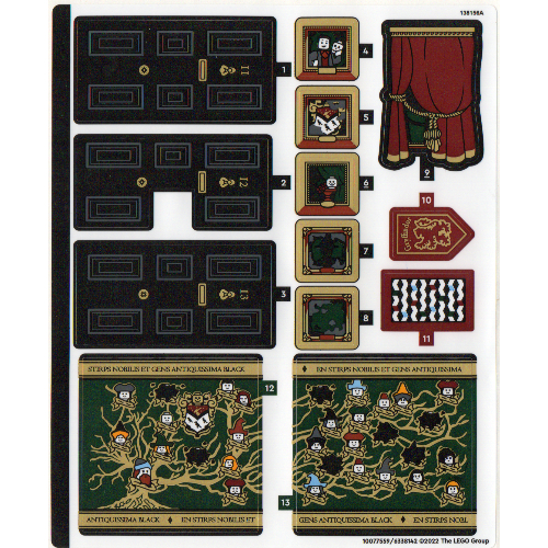 Visuel indicatif Rebrickable de Feuille d’autocollants pour le set 76408-1 (Sticker Sheet for Set 76408-1)