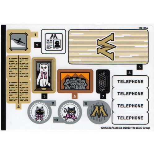 Visuel indicatif Rebrickable de Feuille d’autocollants pour le set 76403-1 (Sticker Sheet for Set 76403-1)