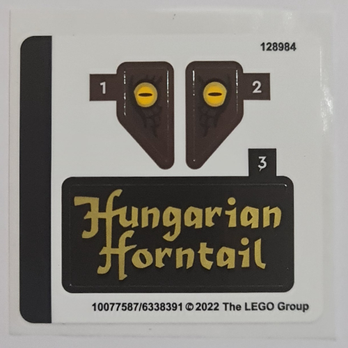 Visuel indicatif Rebrickable de Feuille d’autocollants pour le set 76406-1 (Sticker Sheet for Set 76406-1)