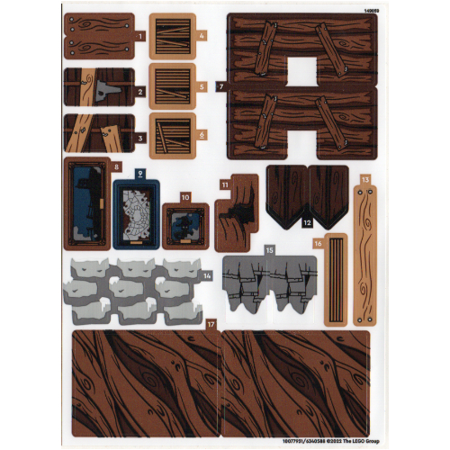 Visuel indicatif Rebrickable de Feuille d’autocollants pour le set 76407-1 (Sticker Sheet for Set 76407-1)