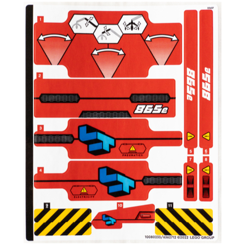 Visuel indicatif Rebrickable de Feuille d’autocollants pour le set 42144-1 (Sticker Sheet for Set 42144-1)