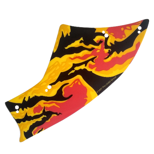 Visuel indicatif Rebrickable de Aile droite, écailles Toruk, rouge et jaune, motif imprimé bord noir (Wing, Right, Toruk, Red and Yellow Scales, Black Trim Print)