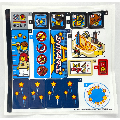 Visuel indicatif Rebrickable de Feuille d’autocollants pour le set 10303-1 (Sticker Sheet for Set 10303-1)