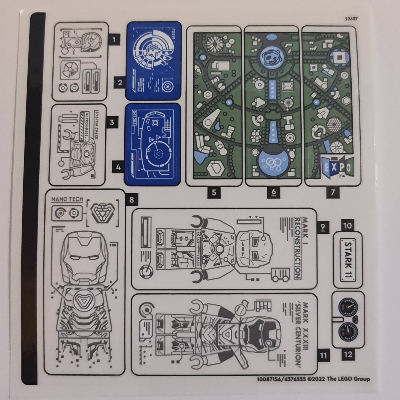 Visuel indicatif Rebrickable de Feuille d’autocollants pour le set 76216-1 (Sticker Sheet for Set 76216-1)