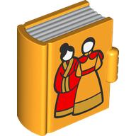 Visuel indicatif Rebrickable de Duplo livre, deux femmes en robe asiatique motif imprimé (Duplo Book, Two Women in Asian Robes Print)