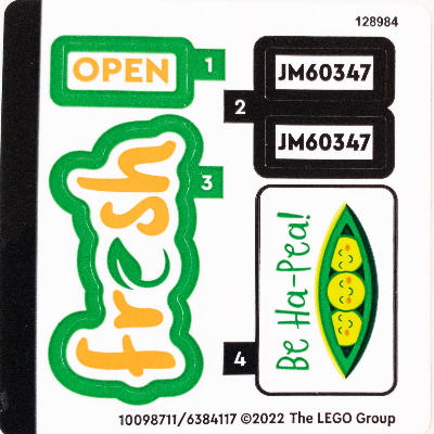 Visuel indicatif Rebrickable de Feuille d’autocollants pour le set 60347-1 (Sticker Sheet for Set 60347-1)