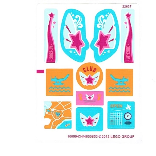 Visuel indicatif Rebrickable de Feuille d’autocollants pour le set 3063-1 (Sticker Sheet for Set 3063-1)
