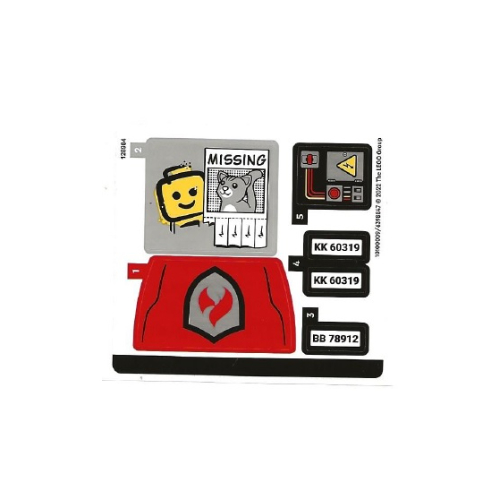 Visuel indicatif Rebrickable de Feuille d’autocollants pour le set 60319-1 (Sticker Sheet for Set 60319-1)