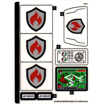 Visuel indicatif Rebrickable de Feuille d’autocollants pour le set 60320-1 (Sticker Sheet for Set 60320-1)