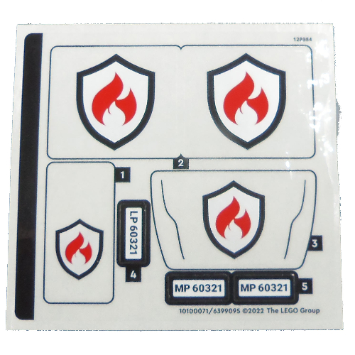 Visuel indicatif Rebrickable de Feuille d'autocollant 1 pour coffret 60321-1 (Sticker Sheet 1 for Set 60321-1)