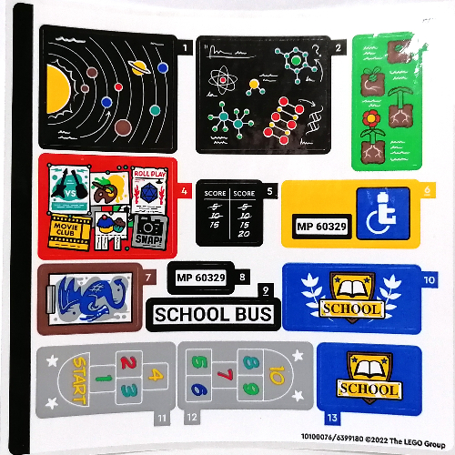 Visuel indicatif Rebrickable de Feuille d’autocollants pour le set 60329-1 (Sticker Sheet for Set 60329-1)