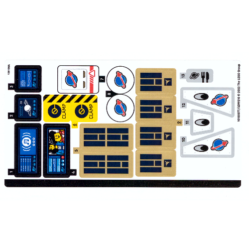 Visuel indicatif Rebrickable de Feuille d’autocollants pour le set 60349-1 (Sticker Sheet for Set 60349-1)