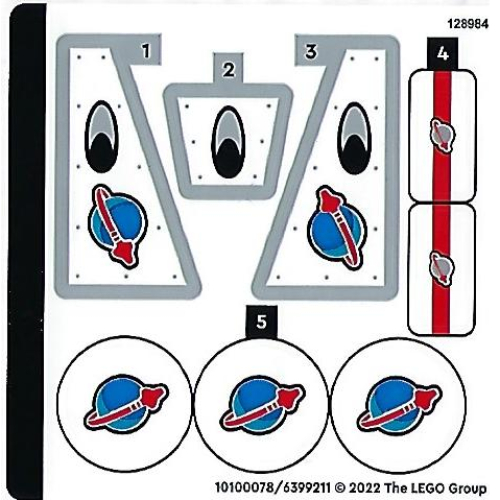 Visuel indicatif Rebrickable de Feuille d'autocollant 1 pour coffret 60350-1 (Sticker Sheet 1 for Set 60350-1)