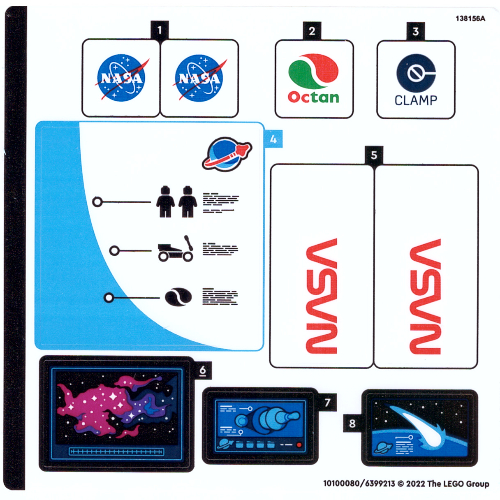 Visuel indicatif Rebrickable de Feuille d'autocollant 1 pour coffret 60351-1 (Sticker Sheet 1 for Set 60351-1)