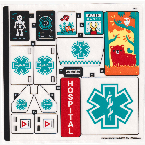 Visuel indicatif Rebrickable de Feuille d’autocollants pour le set 60330-1 (Sticker Sheet for Set 60330-1)