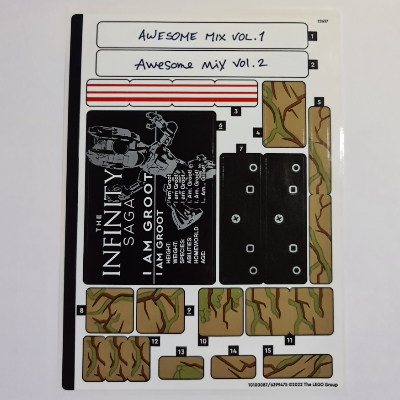 Visuel indicatif Rebrickable de Feuille d’autocollants pour le set 76217-1 (Sticker Sheet for Set 76217-1)