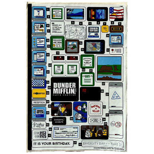 Visuel indicatif Rebrickable de Feuille d'autocollant 1 pour coffret 21336-1 (Sticker Sheet 1 for Set 21336-1)