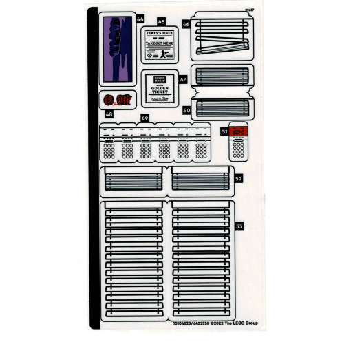 Visuel indicatif Rebrickable de Feuille autocollante 2 pour coffret 21336-1 (Sticker Sheet 2 for Set 21336-1)