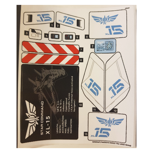 Visuel indicatif Rebrickable de Feuille d’autocollants pour le set 76832-1 (Sticker Sheet for Set 76832-1)