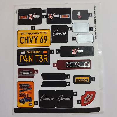 Visuel indicatif Rebrickable de Feuille d’autocollants pour le set 10304-1 (Sticker Sheet for Set 10304-1)