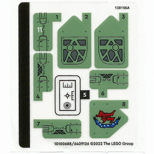 Visuel indicatif Rebrickable de Feuille d’autocollants pour le set 75571-1 (Sticker Sheet for Set 75571-1)