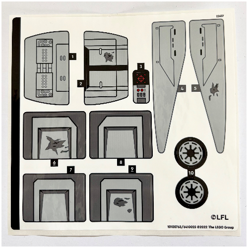 Visuel indicatif Rebrickable de Feuille d’autocollants pour le set 75337-1 (Sticker Sheet for Set 75337-1)