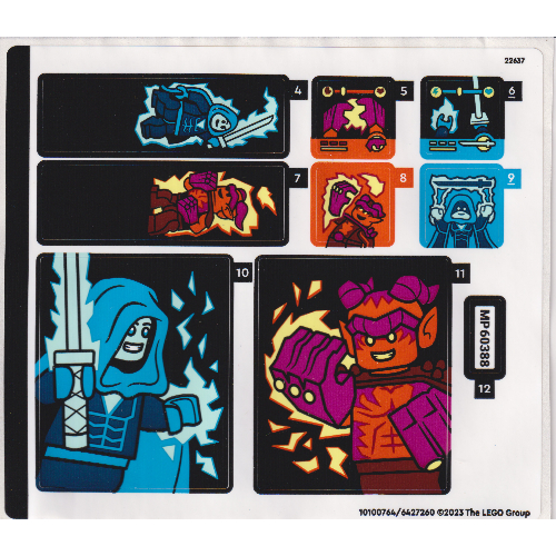 Visuel indicatif Rebrickable de Feuille d'autocollant 1 pour coffret 60388-1 (Sticker Sheet 1 for Set 60388-1)