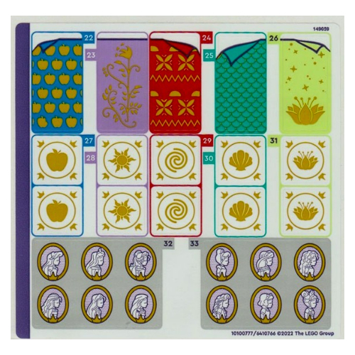 Visuel indicatif Rebrickable de Feuille d'autocollant 2 pour coffret 43205-1 (Sticker Sheet 2 for Set 43205-1)