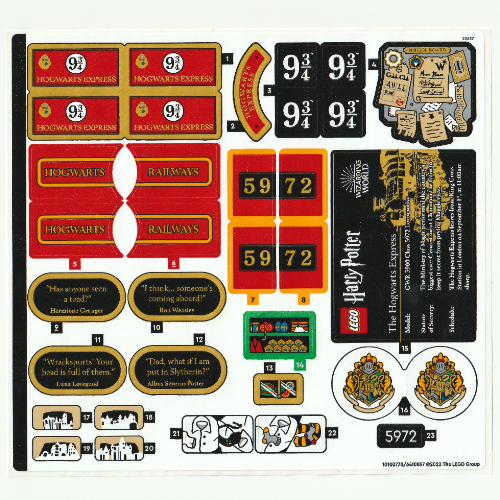 Visuel indicatif Rebrickable de Feuille d’autocollants pour le set 76405-1 (Sticker Sheet for Set 76405-1)