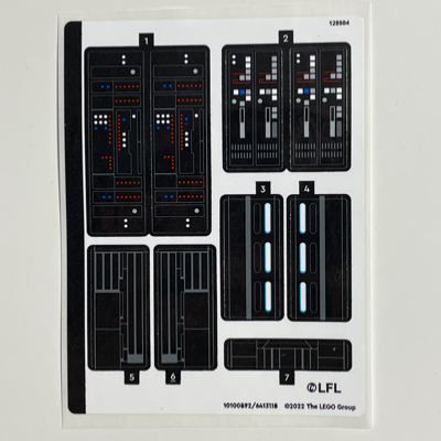 Visuel indicatif Rebrickable de Feuille d’autocollants pour le set 75336-1 (Sticker Sheet for Set 75336-1)