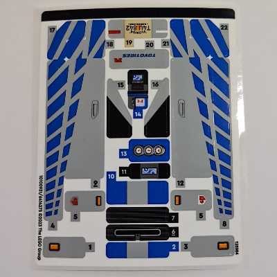 Visuel indicatif Rebrickable de Feuille d’autocollants pour le set 76917-1 (Sticker Sheet for Set 76917-1)