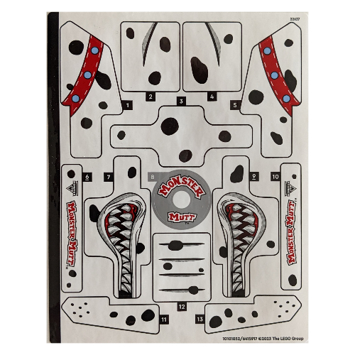 Visuel indicatif Rebrickable de Feuille d’autocollants pour le set 42150-1 (Sticker Sheet for Set 42150-1)