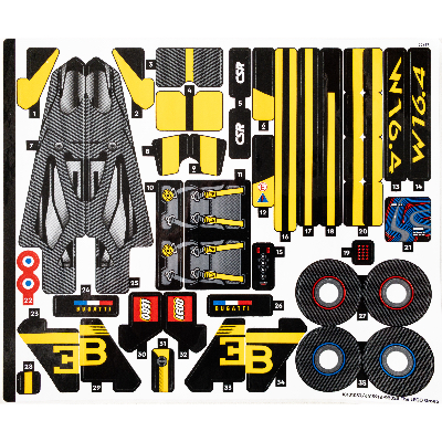 Visuel indicatif Rebrickable de Feuille d’autocollants pour le set 42151-1 (Sticker Sheet for Set 42151-1)