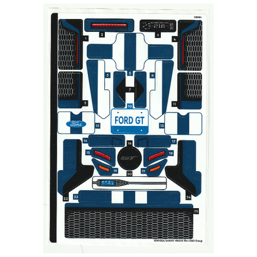 Visuel indicatif Rebrickable de Feuille d’autocollants pour le set 42154-1 (Sticker Sheet for Set 42154-1)