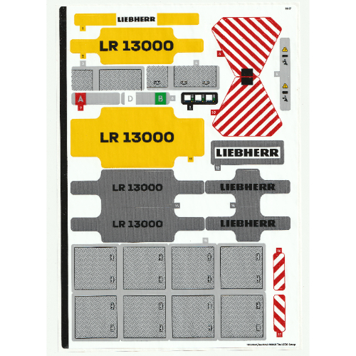 Visuel indicatif Rebrickable de Feuille d’autocollants pour le set 42146-1 (Sticker Sheet for Set 42146-1)