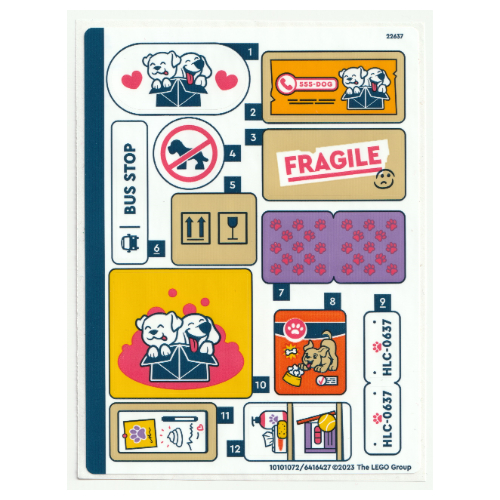 Visuel indicatif Rebrickable de Feuille d’autocollants pour le set 41741-1 (Sticker Sheet for Set 41741-1)