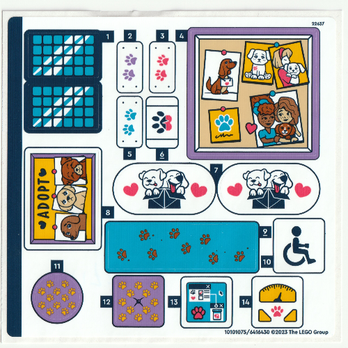 Visuel indicatif Rebrickable de Feuille d'autocollant 1 pour coffret 41727-1 (Sticker Sheet 1 for Set 41727-1)