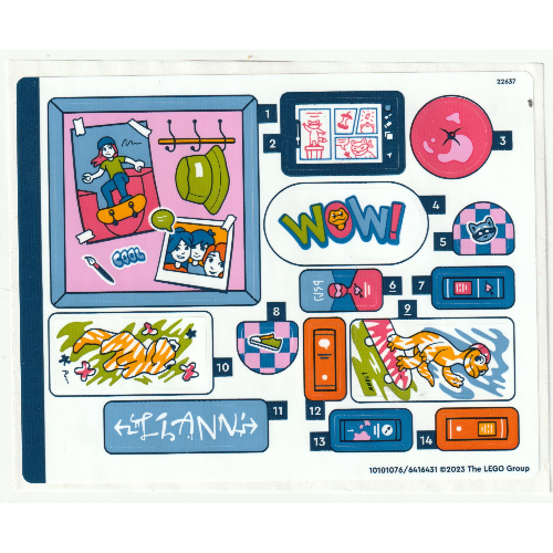 Visuel indicatif Rebrickable de Feuille d’autocollants pour le set 41739-1 (Sticker Sheet for Set 41739-1)