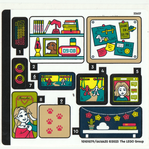 Visuel indicatif Rebrickable de Feuille d’autocollants pour le set 41755-1 (Sticker Sheet for Set 41755-1)
