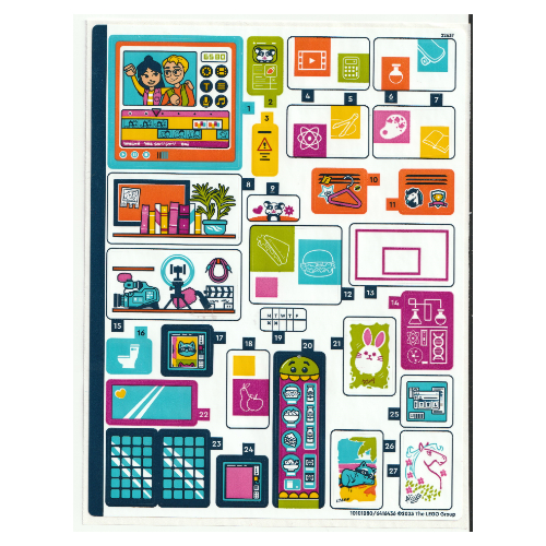 Visuel indicatif Rebrickable de Feuille d'autocollant 1 pour coffret 41731-1 (Sticker Sheet 1 for Set 41731-1)