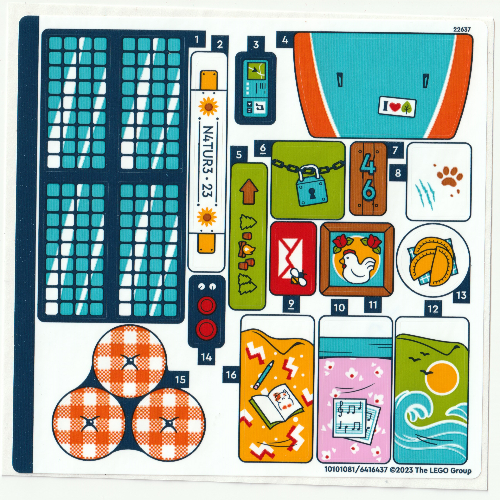 Visuel indicatif Rebrickable de Feuille d’autocollants pour le set 41735-1 (Sticker Sheet for Set 41735-1)