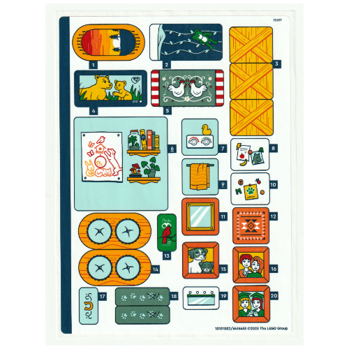 Visuel indicatif Rebrickable de Feuille d’autocollants pour le set 41730-1 (Sticker Sheet for Set 41730-1)