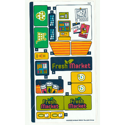 Visuel indicatif Rebrickable de Feuille d’autocollants pour le set 41729-1 (Sticker Sheet for Set 41729-1)