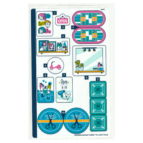 Visuel indicatif Rebrickable de Feuille d’autocollants pour le set 41743-1 (Sticker Sheet for Set 41743-1)